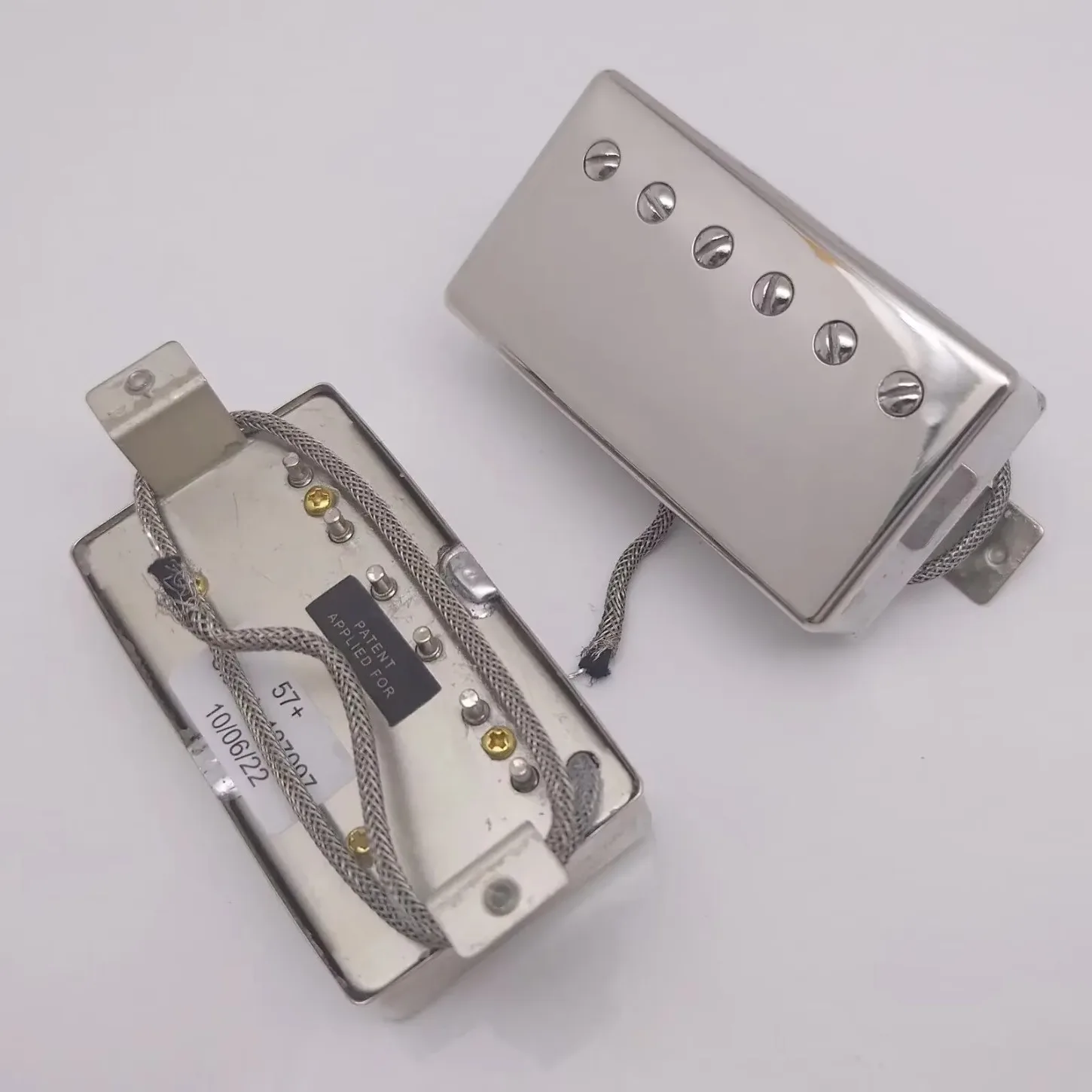 

Classic 57 Alnico V Humbucker Pickup Set Chrome Dual Pickup with 1V1T 2V1T 2V2T Wiring Kit for TL Style Guitar
