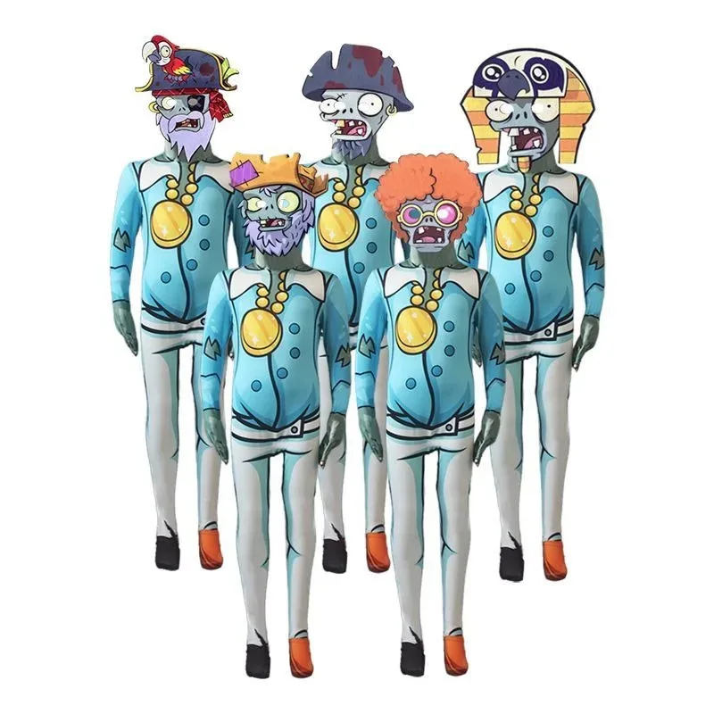 زي تنكري للأطفال الأولاد من Plants vs. Zombies - بدلات زومبي وعباد الشمس والبازلاء للبالغين والأطفال لعيد الهالوين وعيد الميلاد