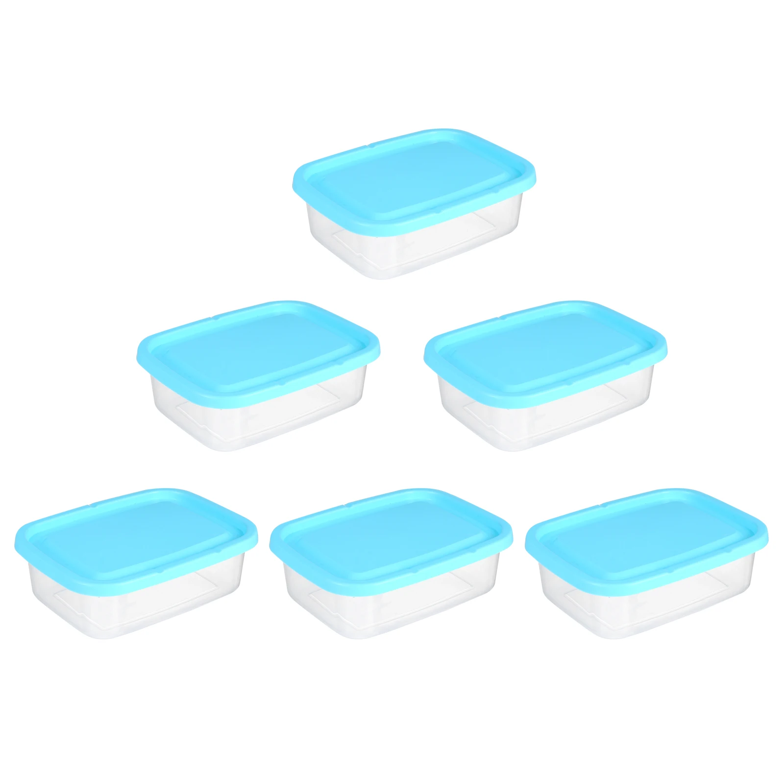 

6 pcs 600Ml Sealing Storage Boxes Leakproof Reusable Vegetable Fruit Organizer Lunch Boxes Kitchen Outdoor Bento