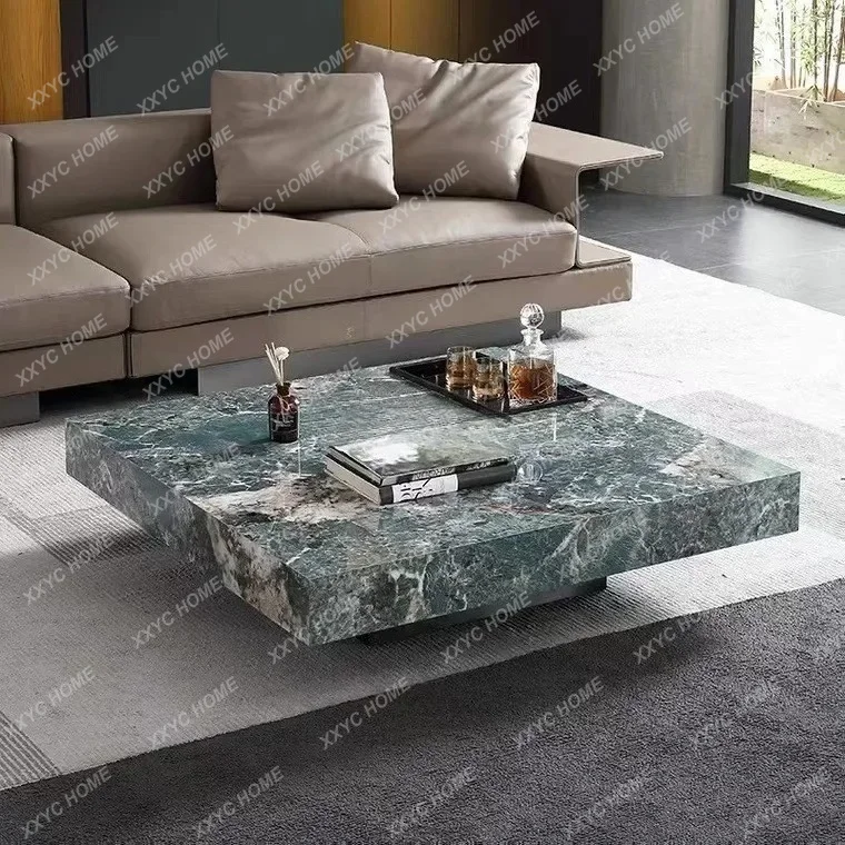 XX L light luxury rock slab marble square large living room small apartment modern minimalist household coffee table
