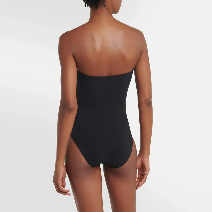 One Piece Swimsuit For Women European And American Swimwear Simple Black And White Contrasting Color One-piece Swimsuit Women