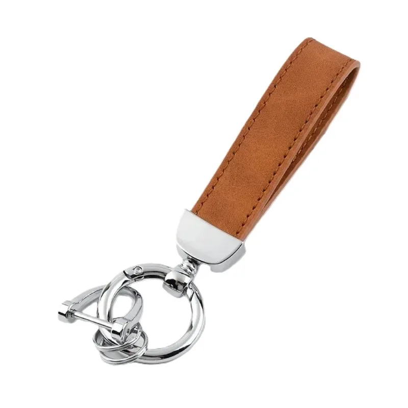 Personalized PU Leather Key Strap with Custom Text