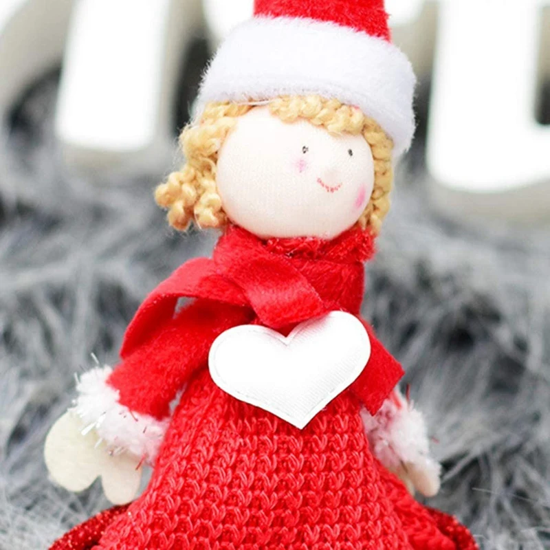 Christmas Tree Decorations Cute Heart Angel Doll Hanging Pendant Party Ornaments