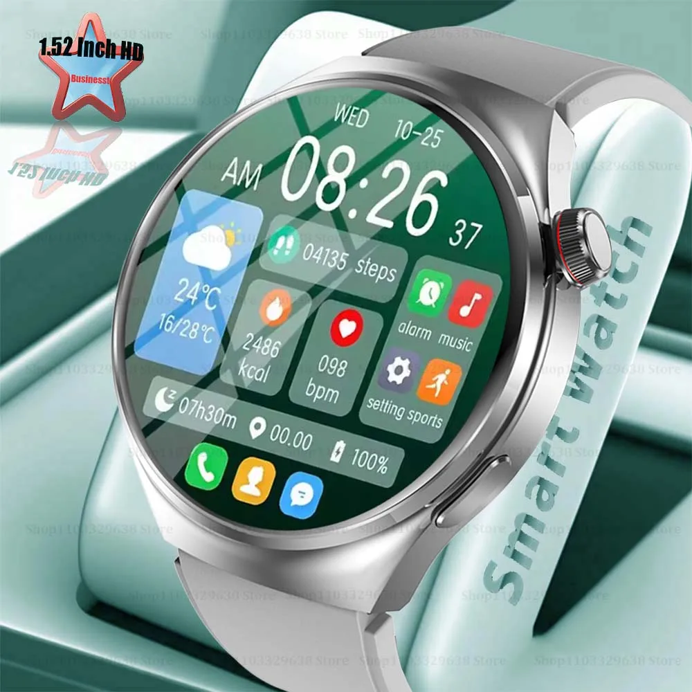 

Смарт-часы для бизнеса серии GT, мужские, с HD-экраном 1,52 дюйма, трекер здоровья, настраиваемая фотография, звонки по Bluetooth, деловые смарт-часы для мужчин