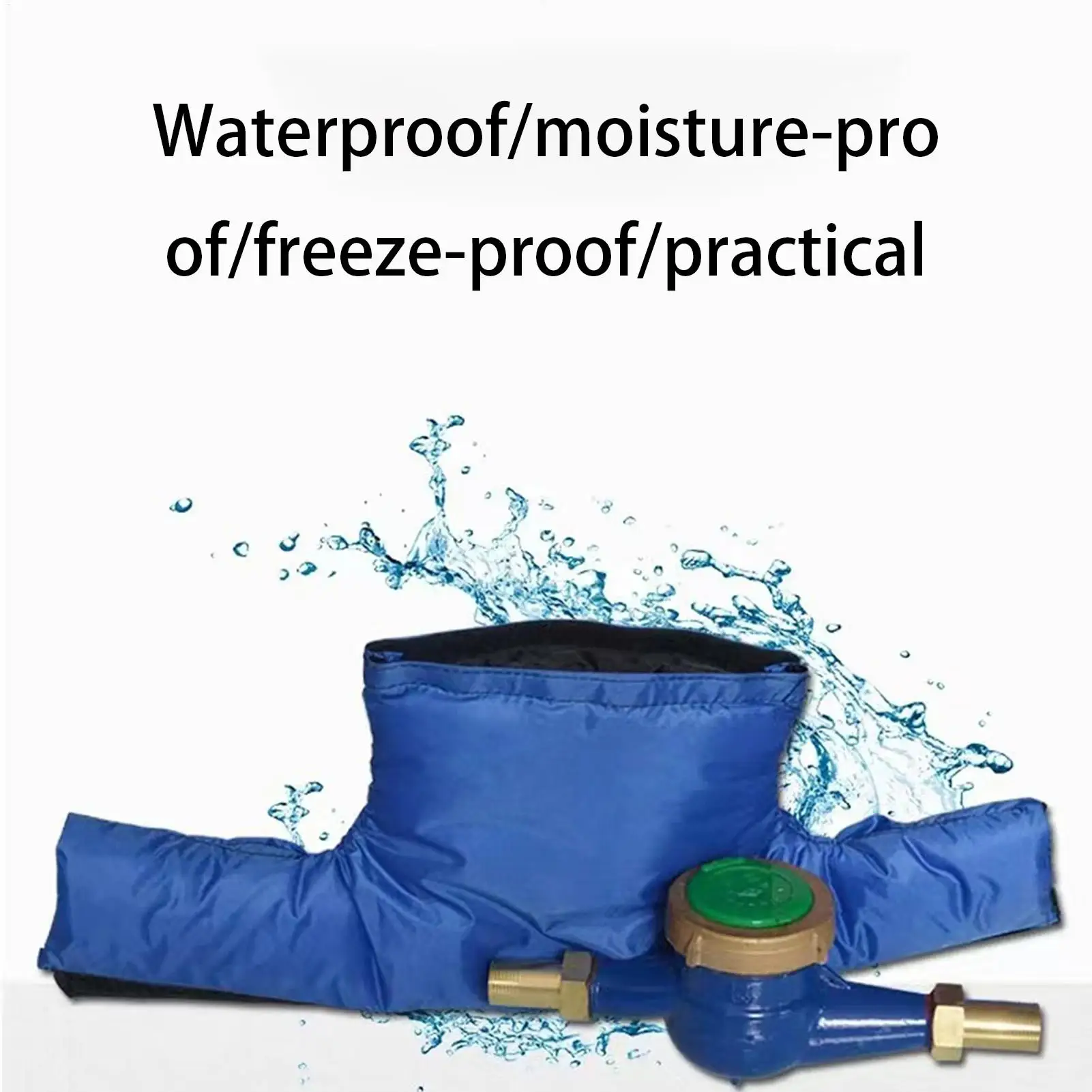 Water Meter Winter Freeze Protection Oxford Cloth Sleeve Removable Waterproof Outdoor Pipe Double Side Insulation Cover