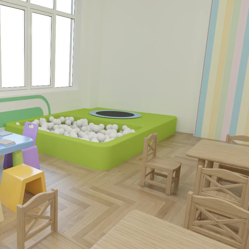 School Montessori Tafels Stoelen Kinderen Meubels Voor Kinderopvang Opstelling Meubels