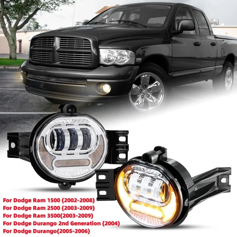 

Car LED Fog Light Turn Signal Lamp Daily Running Lights For Dodge Ram 1500 2002-2008 Dodge Ram 2500/3500 2003-2009