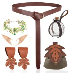 Women's Renaissance Crown Accessory Set Medieval Elf Crown and Fairy Costume Set for Mardi Gras Carnival Role Play Skirt Hiking
