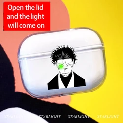 Anime Jujutsu Kaisen Ryomen Sukuna Transparent TPU Case for Airpods Pro 2 1 3 4 Soft Silicone Cover Bluetooth Earphone Cases