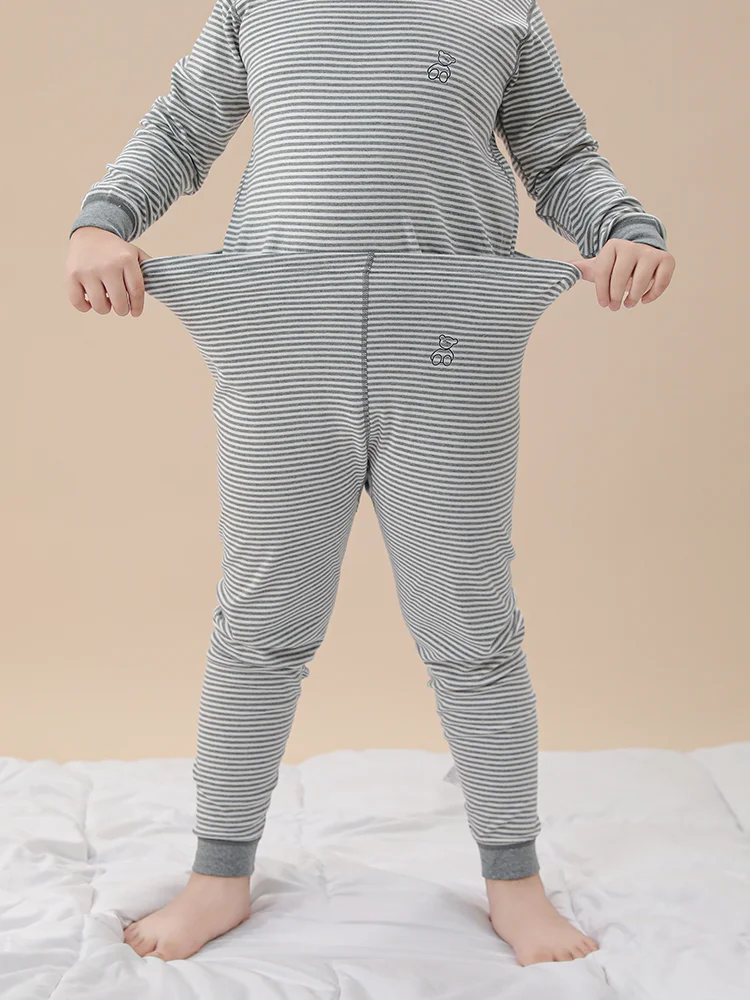 Japanese Children's Pure Cotton Long Johns Boys' Leggings Trousers Girls' Home Pajama Pants Cotton Warm Pants100% Pure Cotton