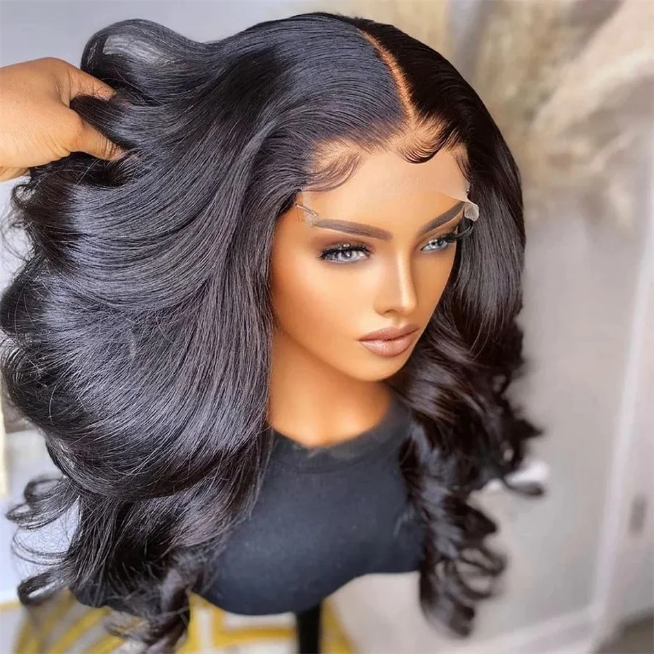 Body Wave Short Bob Lace Front Human Hair Wigs For Women 13x6 HD Transparent Lace Frontal Wig Glueless Wig Pre Plucked 20-32inch