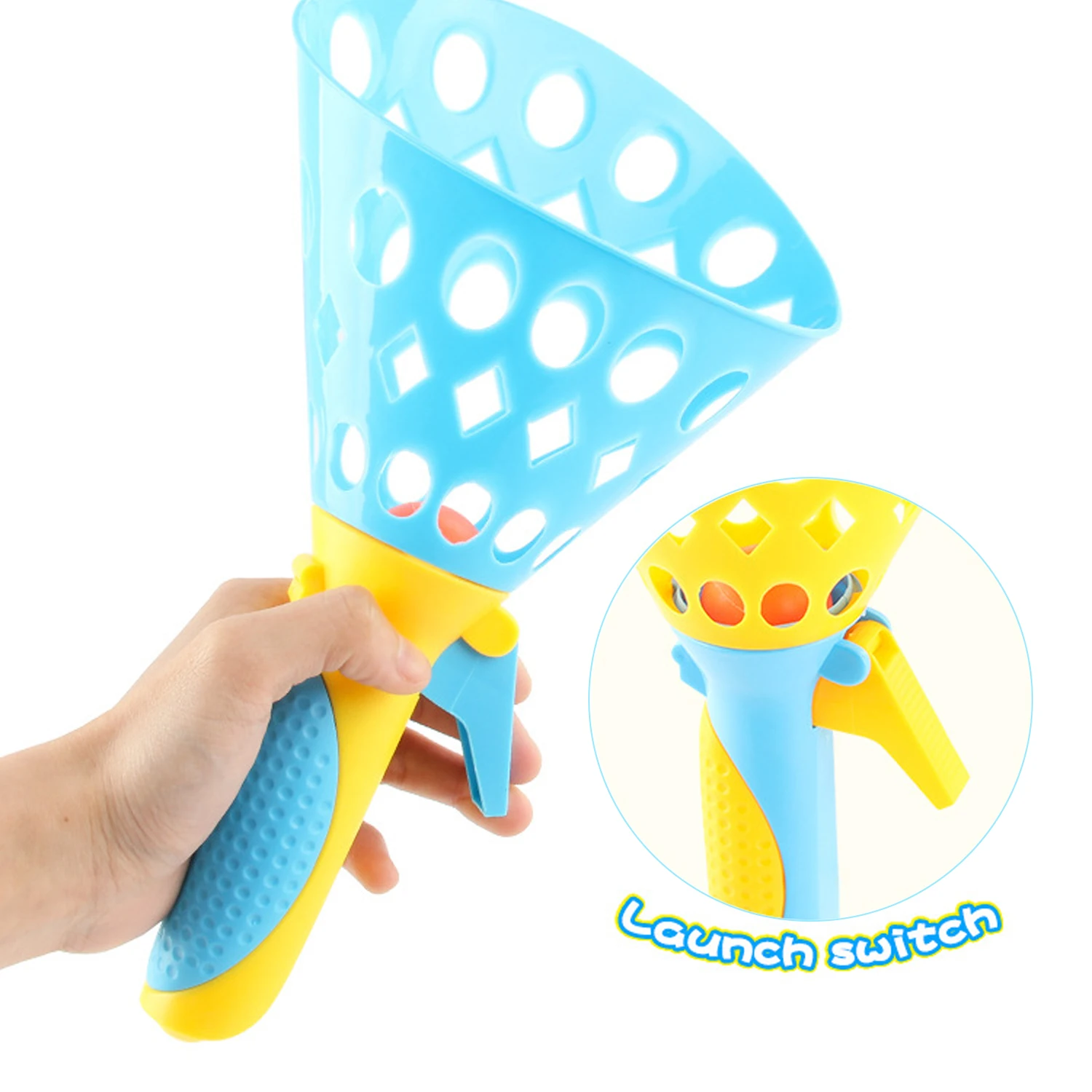 Pop-Pass-Catch Ball Game for Children Catching Ball Launcher Sports Toy Outdoor Indoor Party Parent-child Funny Kid Adult Toy