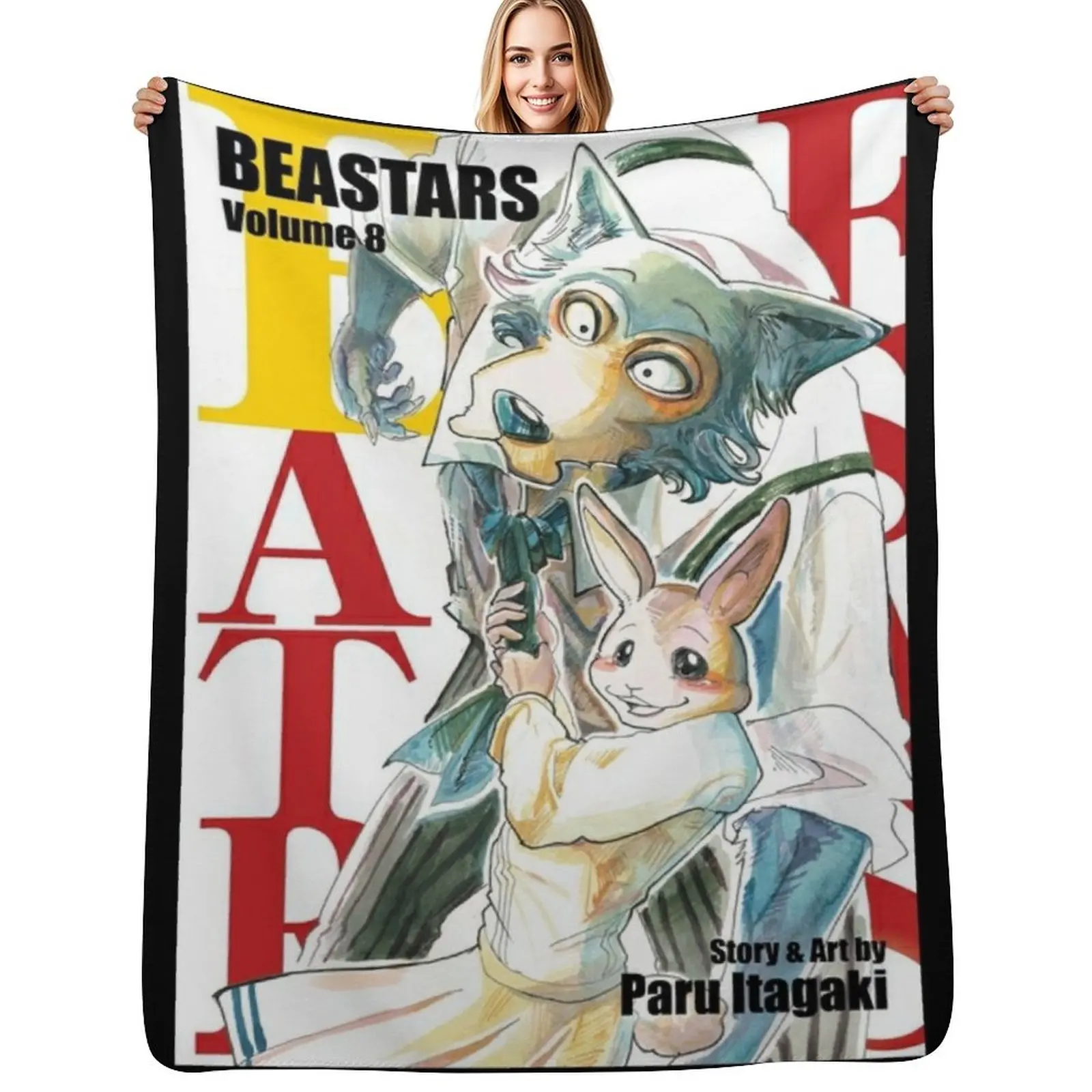 Beastars Anime Throw Blanket Beach Nap For Sofa Thin Thins Heavy Custom Blankets