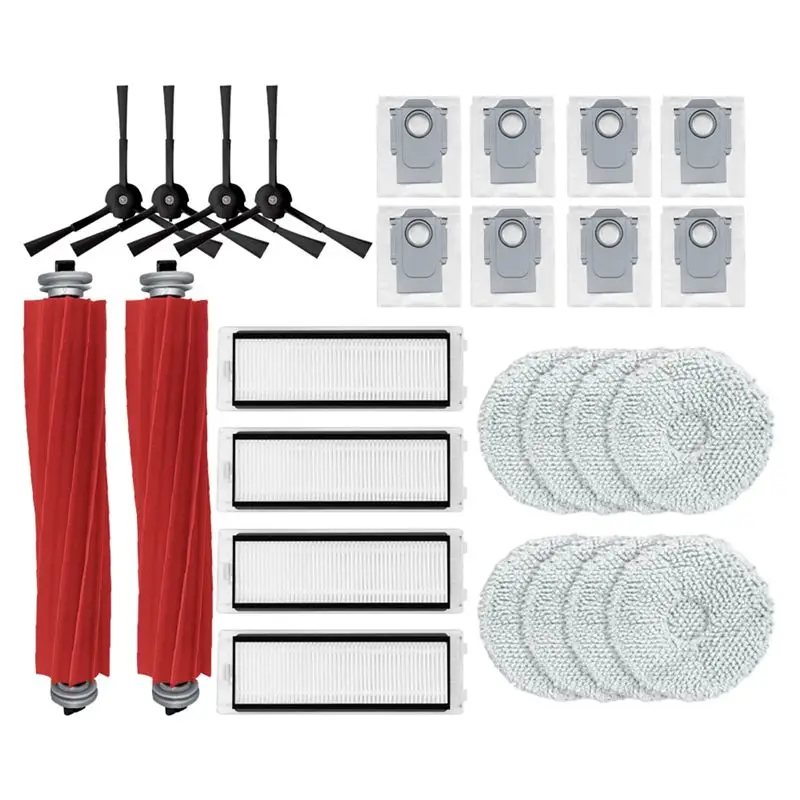 

A70Z Fafa】For Roborock Qrevo S Replacement Main Side Brush HEPA Filter Mop Pads Dust Bags Spare Parts