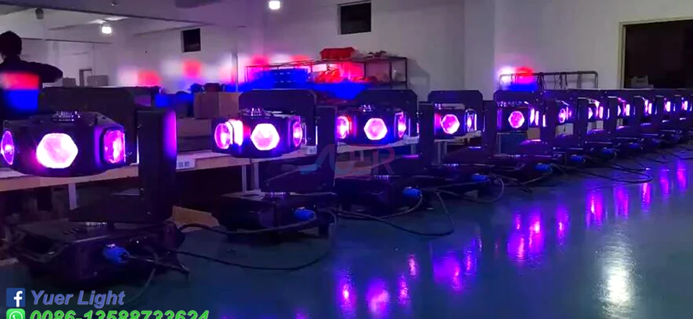 Imagem -06 - Super Brilhante Led Girar Meteor Beam Effect Lights Moving Head Light Ufo Festa dj Stage Show 6x40w Dmx 512