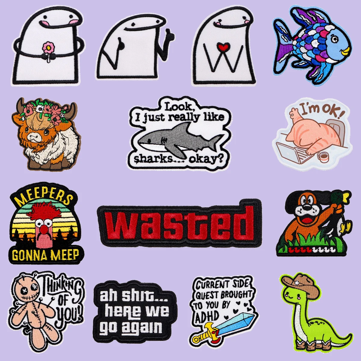 

Термоклеевые нашивки с вышивкой «Рабочий кот», нашивка «Ковбойский динозавр» для одежды, нашивки для рюкзаков, нашивки для самостоятельного изготовления на куртки, наклейки для пришивания