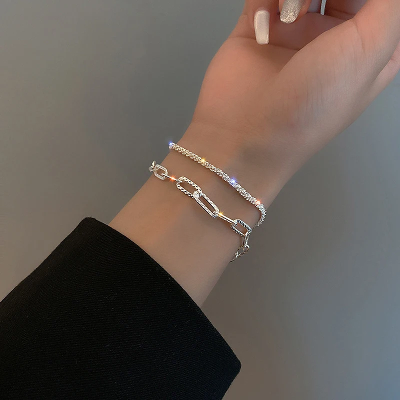 

Stainless Steel Fashion Simple Shiny Chain Bracelet For Women Minimalist Adjustable Charm Bracelet Wedding Party Jewelry Gifts