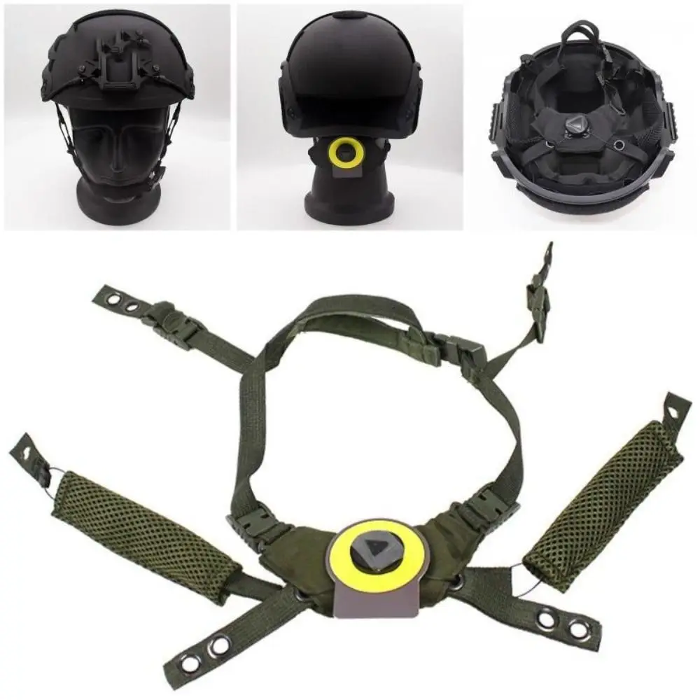 Adjustable Buckle Helmet Chin Strap Hanging System with Screws Nylon Helmet Hanging Lanyard Easy Installation Helmet Accessories