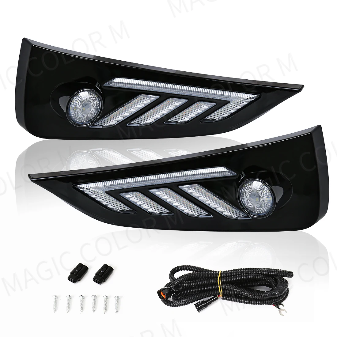 For MG MG5 2021 2022 Morris Garages LED Daytime Running Lights DRL Fog Lamps Turn Signal White Yellow Blue Car Accessories 12V