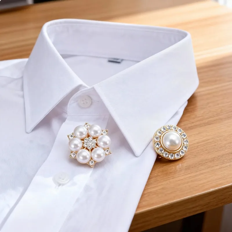 button covers dress shirts Crystal Rhinestone Button Covers, Flower Sleeve Decorative Buttons Cover,  Button Clips for Shirts, Detachable Shirt Button Clips Buttons Jewelry for
