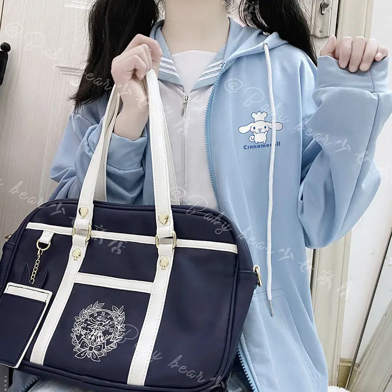 Sanrio Hello Kitty manteau à capuche pour fille Kuromi cannelle Anime Kawaii sweat à capuche coton automne manteau à glissière ample étudiant doux