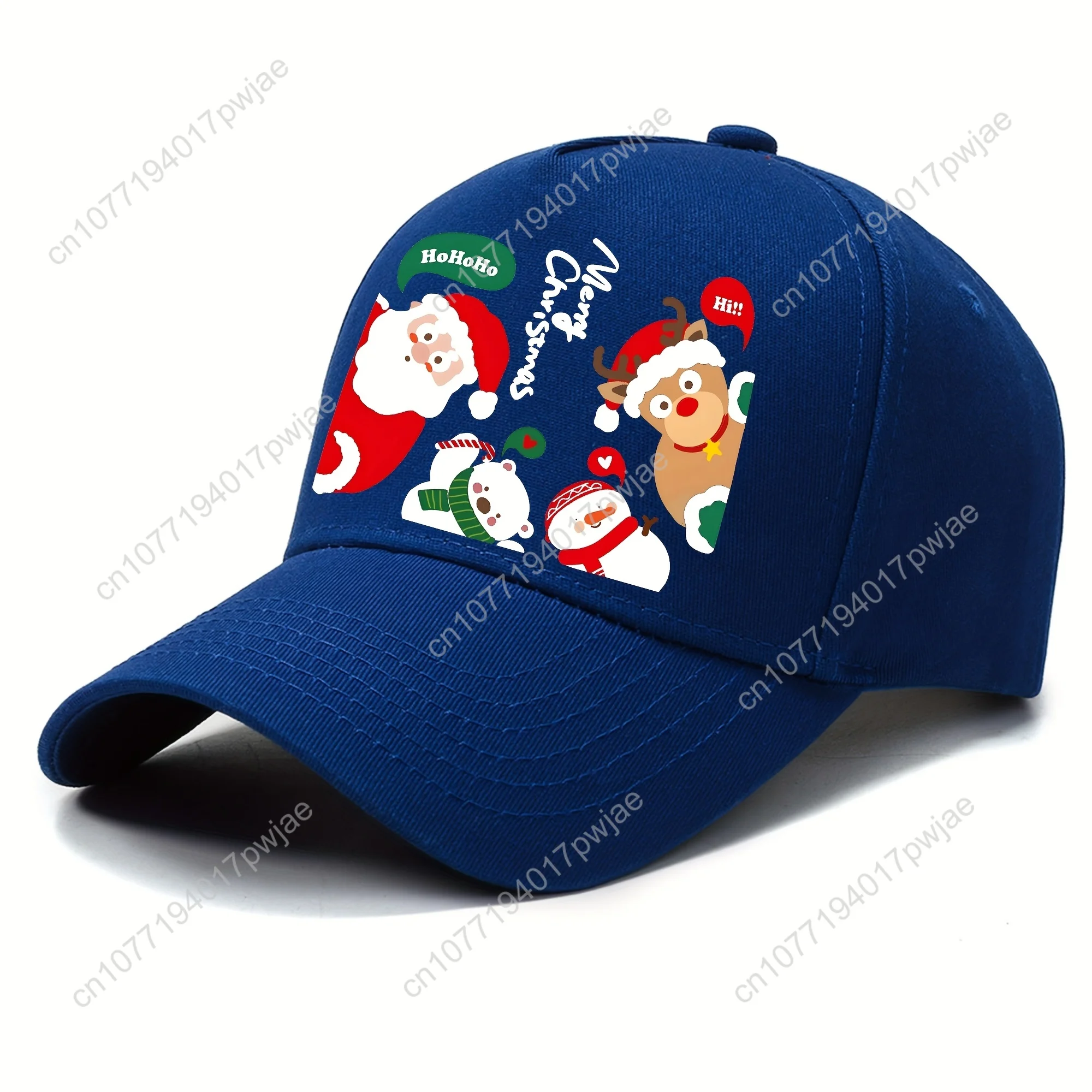[Capuchon pour hommes festif] Casquette de baseball de Noël pour hommes – Imprimé festif, capote souple, multicolore, protection solaire et style de rue