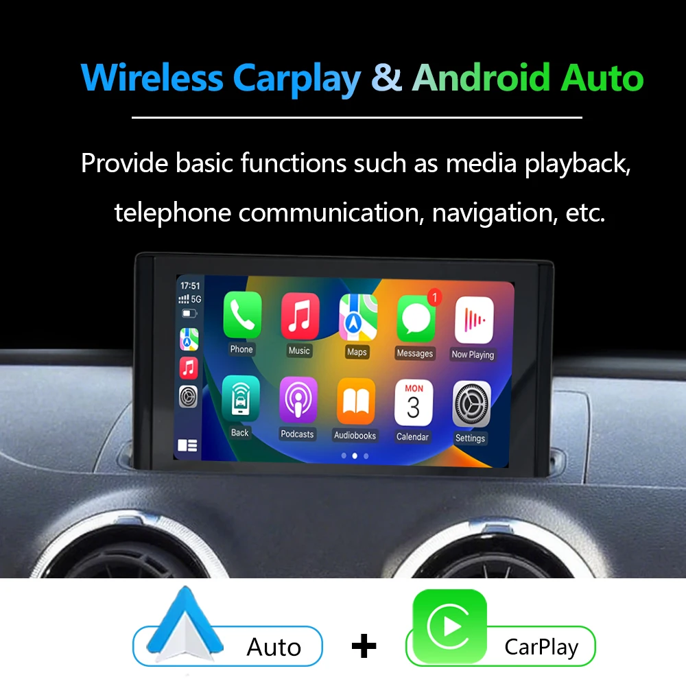 7 zoll Android Für Audi A3 2013 - 2018 Drahtlose Carplay Auto Radio Multimedia Player GPS Navigation WIFI Bluetooth DSP stereo Auto – Detail 4