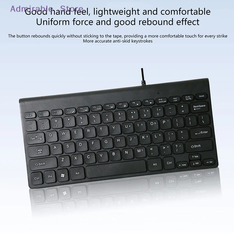 [W]USB Interface Mini Ultra Thin Portable Wired Keyboard For Notebook PC Computer Smart TV