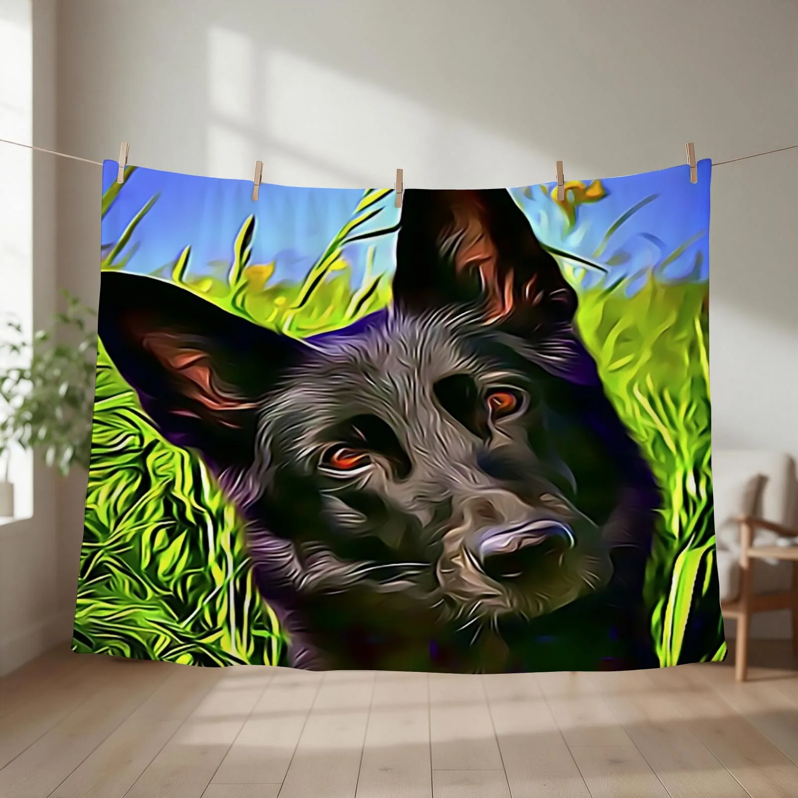 The Belgian Schipperke Throw Blanket couch cozy soft plush fuzzy picnic outdoor blanket