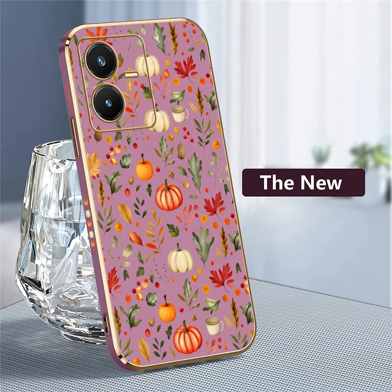 Autumn Leaf Pumpkin Case For V - Vivo V40 review and price