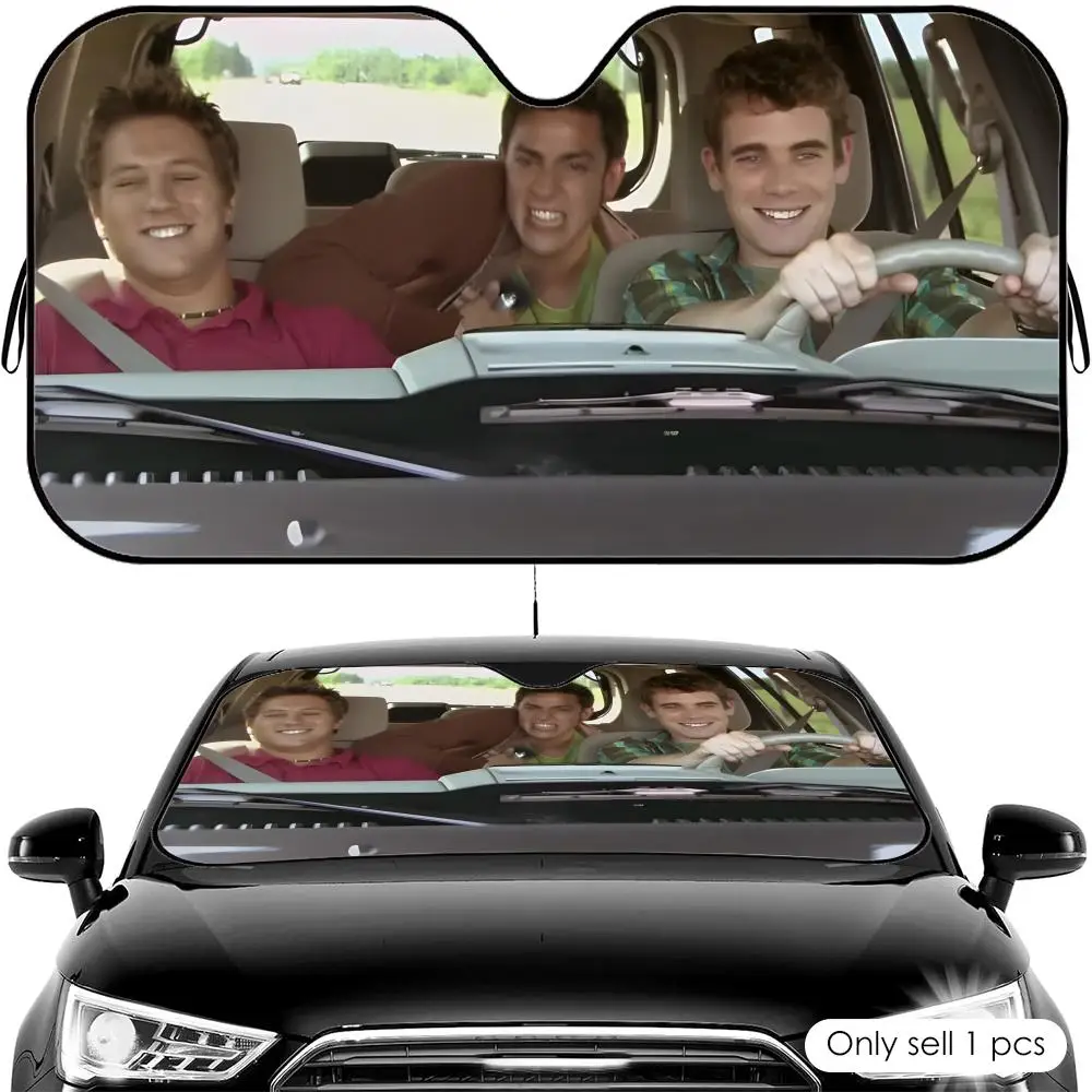 

American Pie P-Presents Солнцезащитный козырек из алюминиевой фольги для лобового стекла автомобиля, многоразовый, с защитой от УФ-излучения и теплоизоляцией