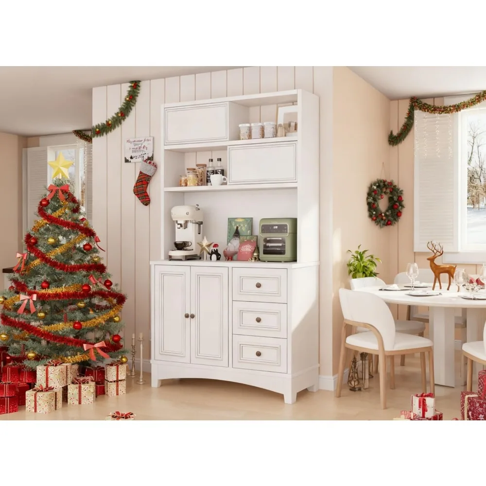 71 خزانة مخزن بيضاء للمزرعة مع محطة شحن، وحدة تخزين من 4 أنواع وتصميم مضاد للطرف، وخزانة مطبخ مع رف قابل للتعديل