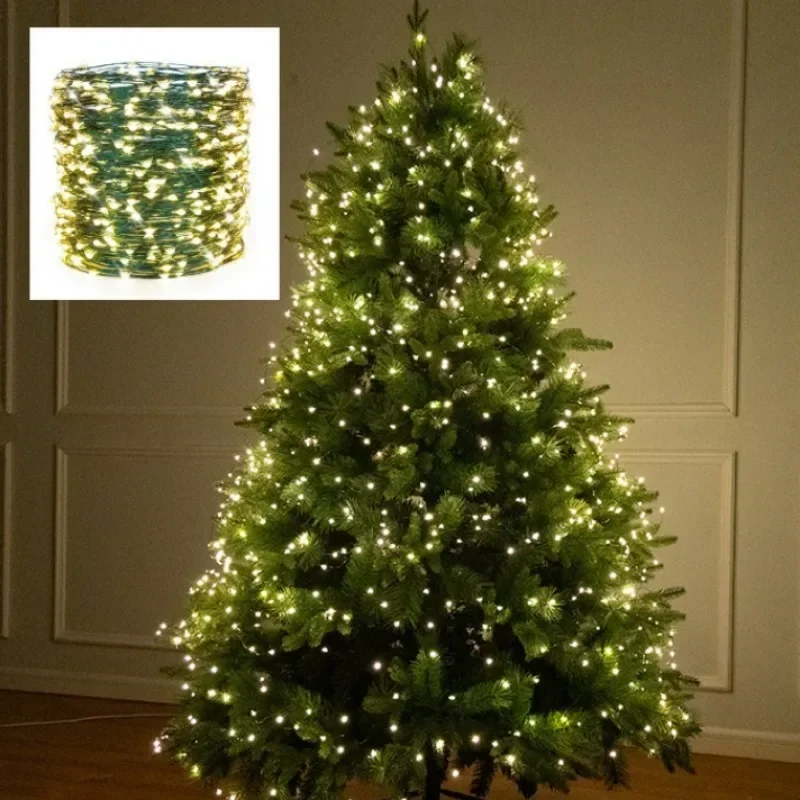 Christmas LED String Lights 5M/10M/20M/30M Green Copper Wire Fairy Light Garland with USB Remote Control for Xmas Decoration