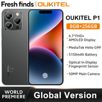 OUKITEL P1 Smartphone Global Version 6.7'' 120Hz AMOLED Display 8GB RAM 256GB ROM MTK Helio G99 50MP Main Camera 5150mAh NFC