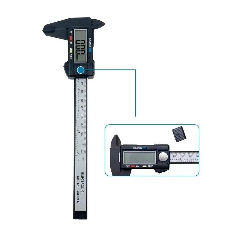 Digital Ruler 150mm 100mm Electronic Digital Caliper Carbon Fiber Dial Vernier Caliper Gauge Micrometer Measuring Tool
