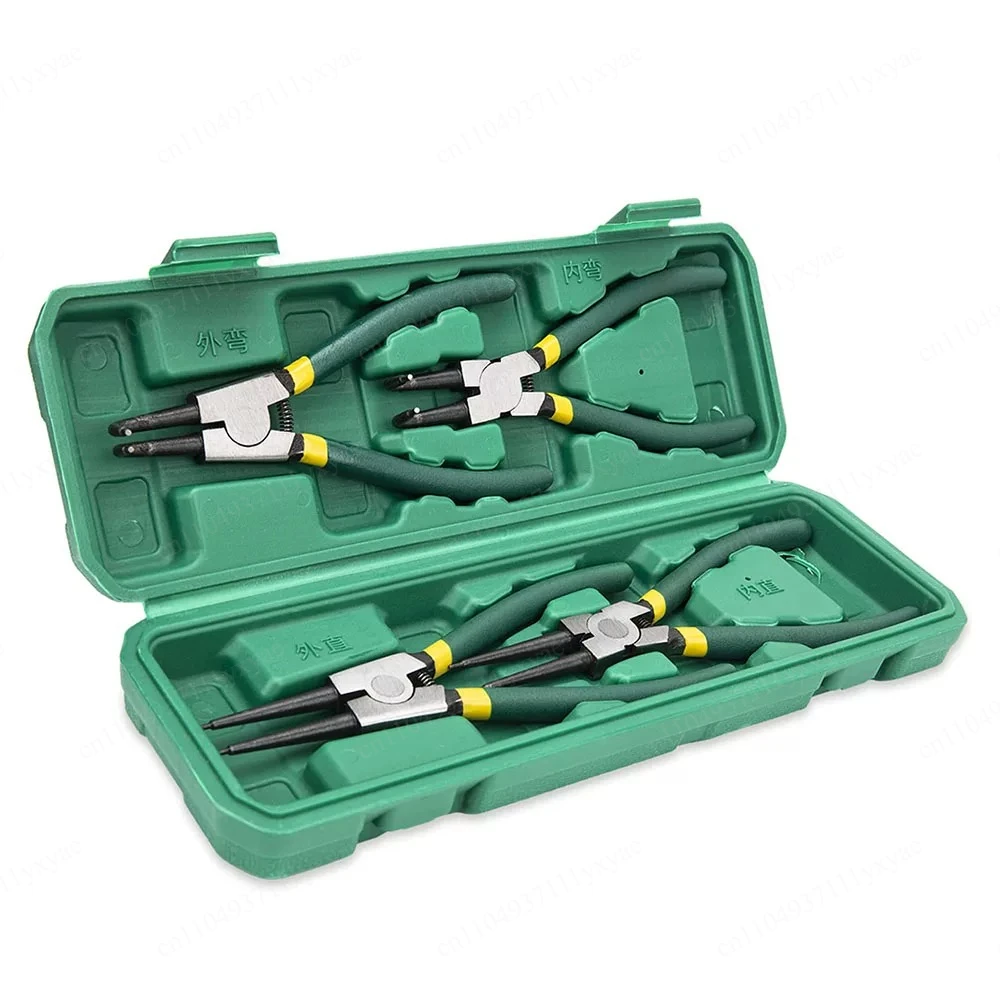 Internal & External Snap Ring Pliers Set Multi-Function Retaining Circlip Pliers for Shaft and Hole Professional Tool