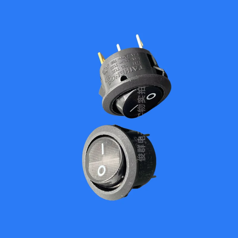 10pcs/Taiwan boat switch with warning light 15A high current 3-pin 2-speed round rocker power button