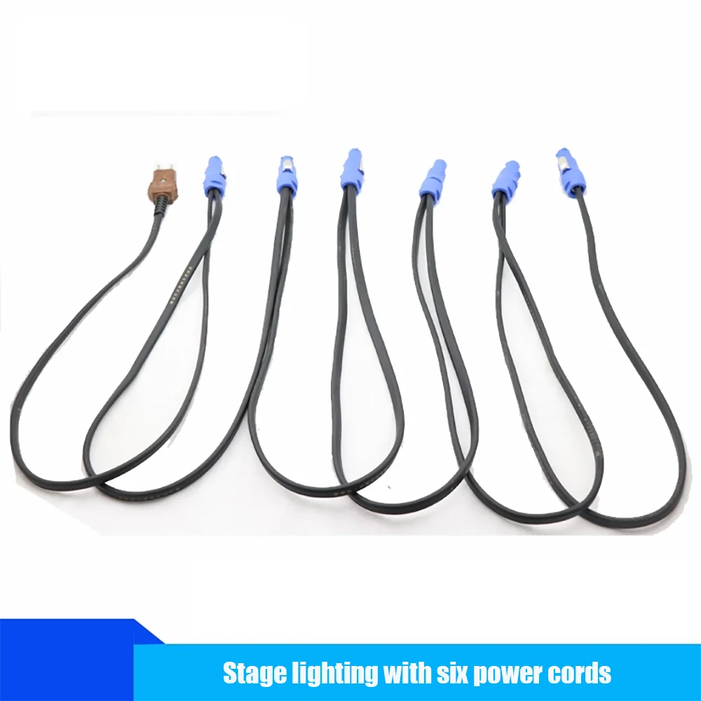 

Stage Lighting Power Supply Head One To Six 2x2.5 Flame Retardant Anti-tensile Flattening Power Cord Beam Lamp Moving Headlight