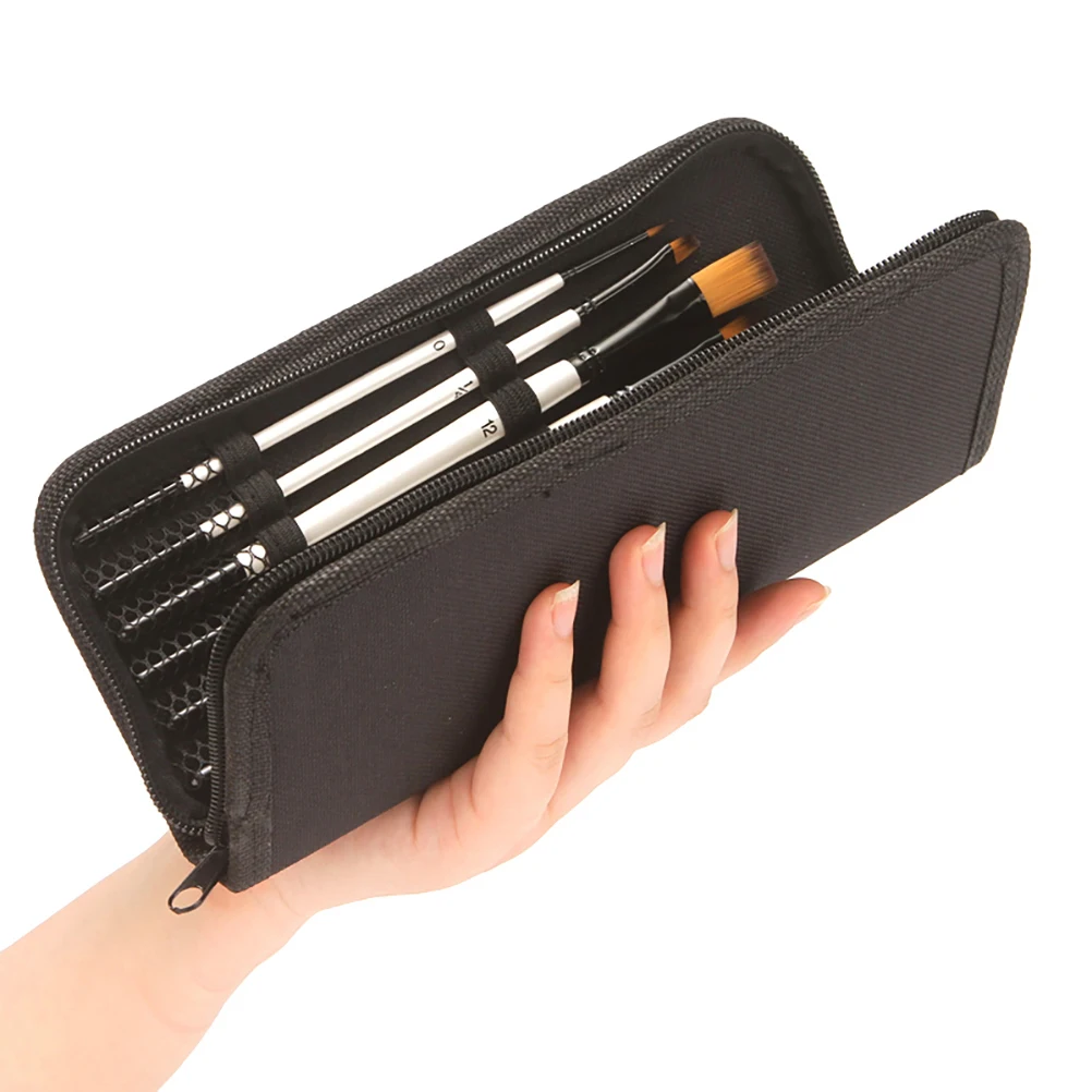 

1 Set Oil Painting Nylon Hair Paintbrushes With Bag For Gouache Watercolor Acrylic Safe Drawing Painting