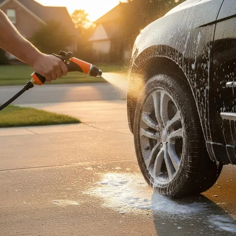 High Pressure Water Spray Gun Leak Resistant Adjustable Modes for Car Washing Outdoor Deck Cleaning Watering