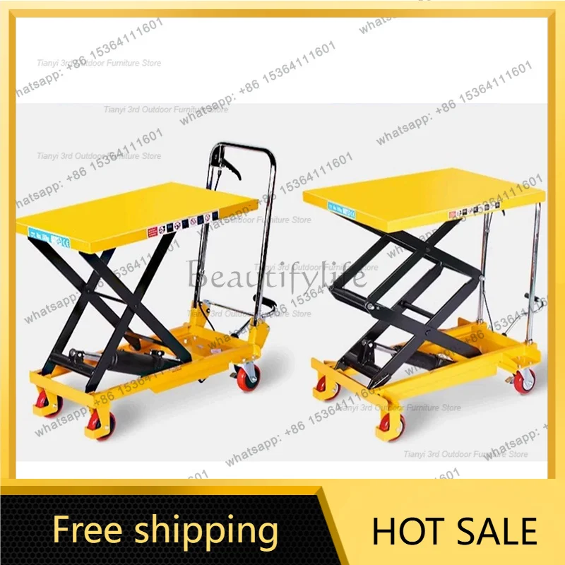 Best Sellers Nordic Manual Scissor Hydraulic Lifting Platform Cart Electric Fixed Loading And Unloading Handling Cart Workshop T
