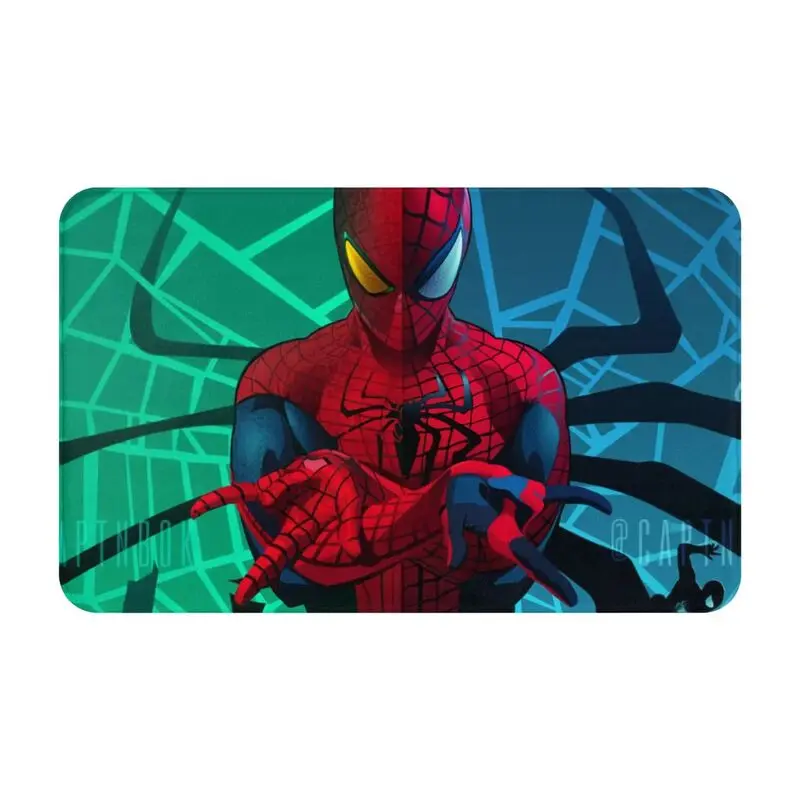 Custom Spider Man Web Front Floor Door Entrance Mat Indoor Kitchen Bath Doormat Toilet Carpet Rug