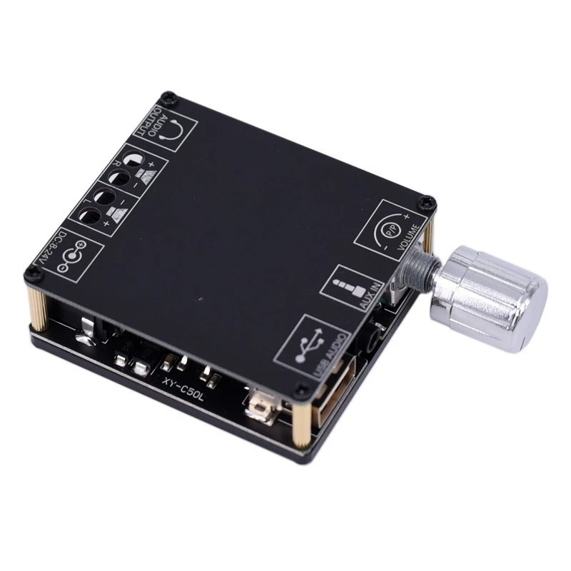 For Bluetooth Power Amplifier Board MP3 Decoder, Mini Speaker Main Board Receiver Class D Digital Power Amplifier Module 50W