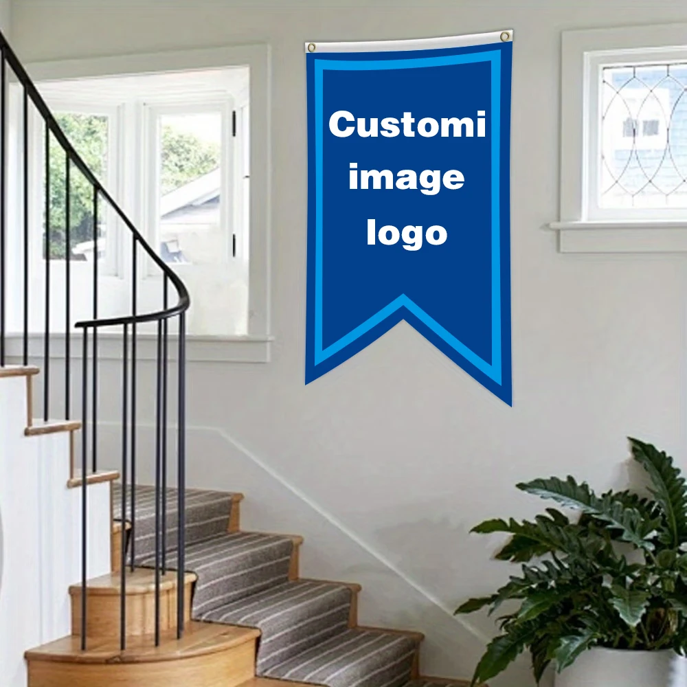 custom decorative flag, single-sided printing, with 2 washers, suitable for home, event, men's nest, bedroom, wall decoration