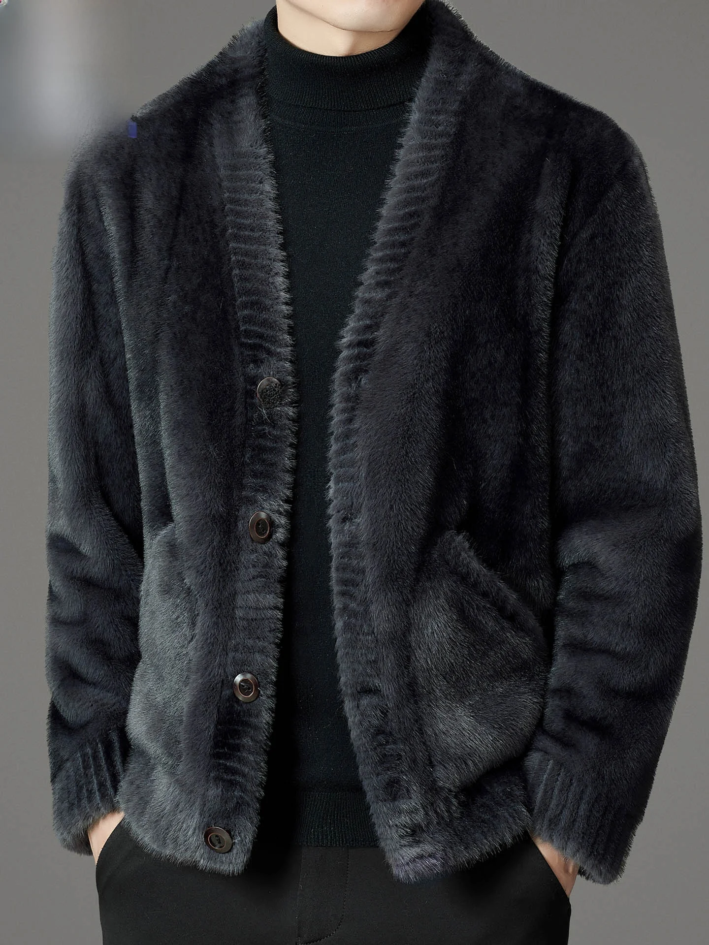 

Мужская зимняя куртка TUCANO с мехом, теплая, из кожи и меха, модная зимняя одежда с пуговицами