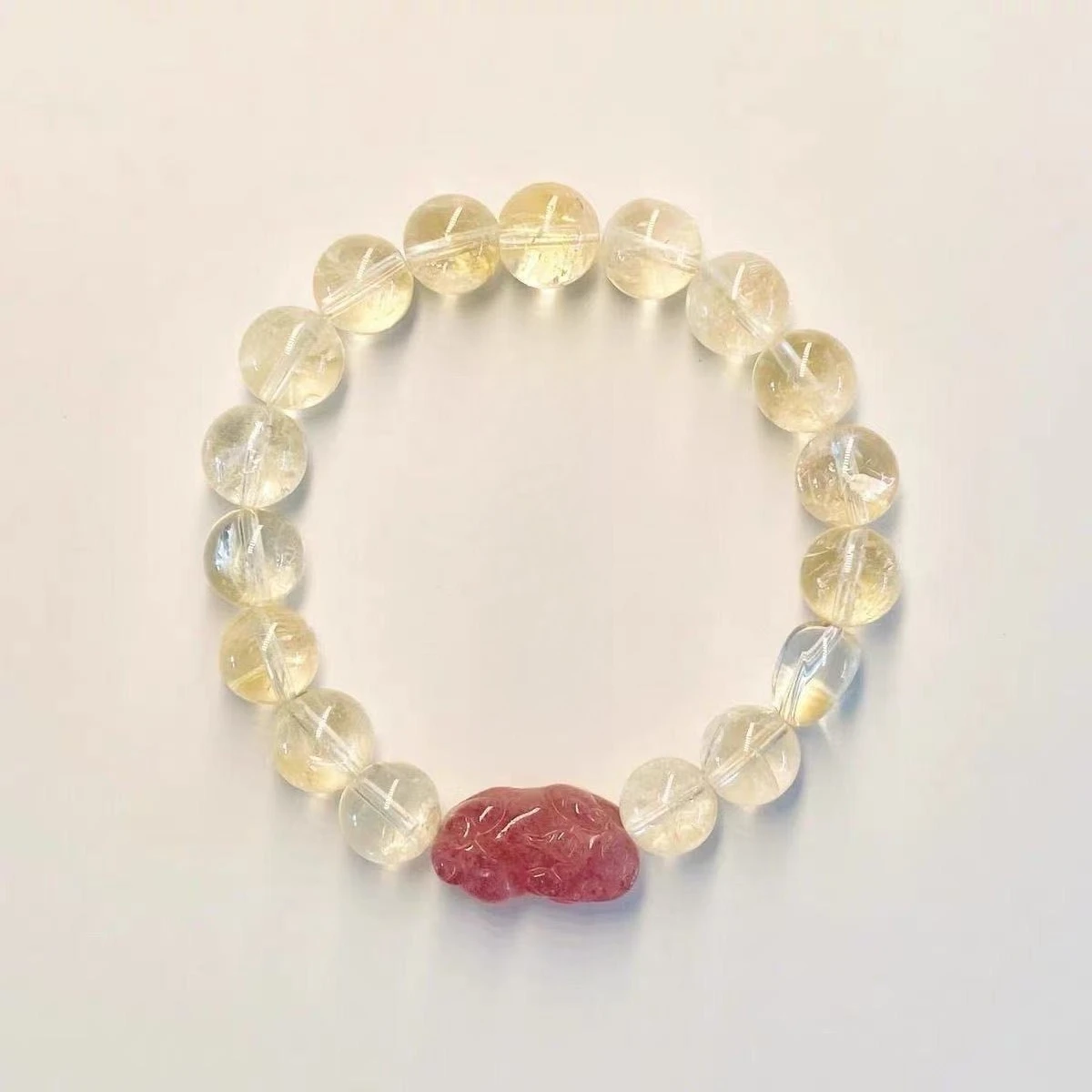 

Original Natural Citrine, Pixiu Bracelet Women's Fashion, Light Luxury Crystal Bracelet, Handmade