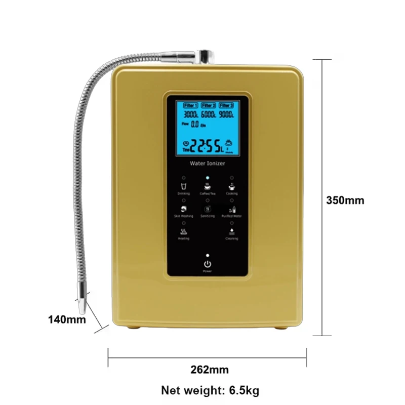 Japan Tech Alkaline Water Fiter Machine 5/7 Plate Ionized Water Purifier PH3.5-10.5 Kangen Alkaline Water Machine