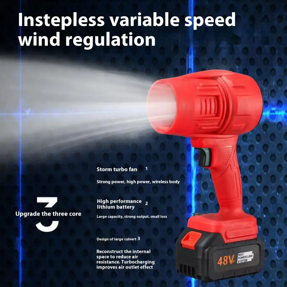 

Легкий фен, струйный вентилятор, высокоскоростной бесщеточный двигатель, 1050 Вт, ручной канальный турбовентилятор с питанием от батареи, мощный вентилятор