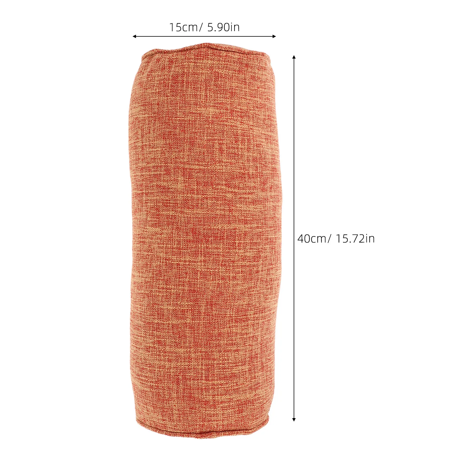 Cylinder Neck Pillow Case Cotton Linen Washable Neck Roll Pillowcase Cover Round Cushion Protector Sofa Bed Travel 40x15x15cm
