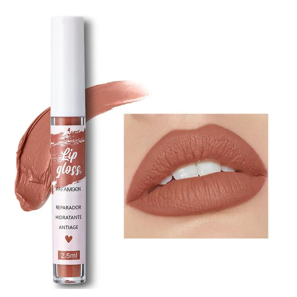 12 สี Non-stick Cup Lip Glaze Matte หมอกพื้นผิว Lip Multi-สีความงาม Non-stick Gloss แต่งหน้าถ้วย Liquid ไม่ซีดจาง lip a5K9